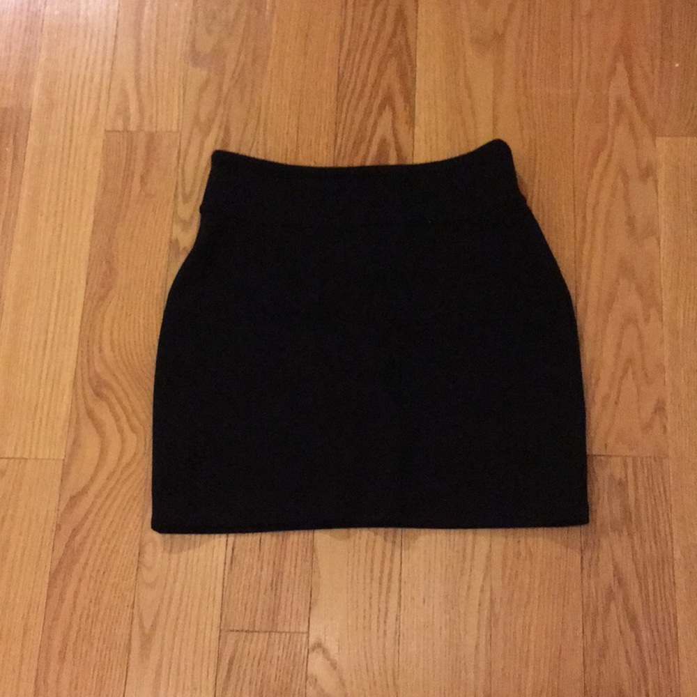 Black mini skirt